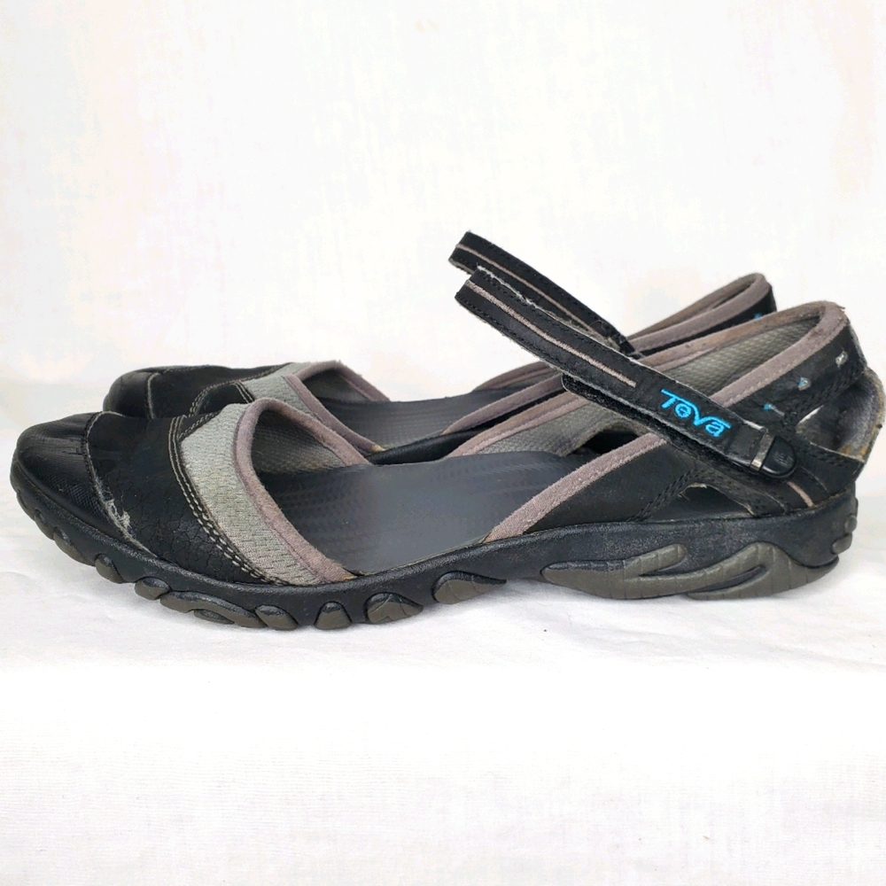 11) TEVA Westwater II Black Blue Grey Adjustable Sz. 7 - Picture 2 of 7